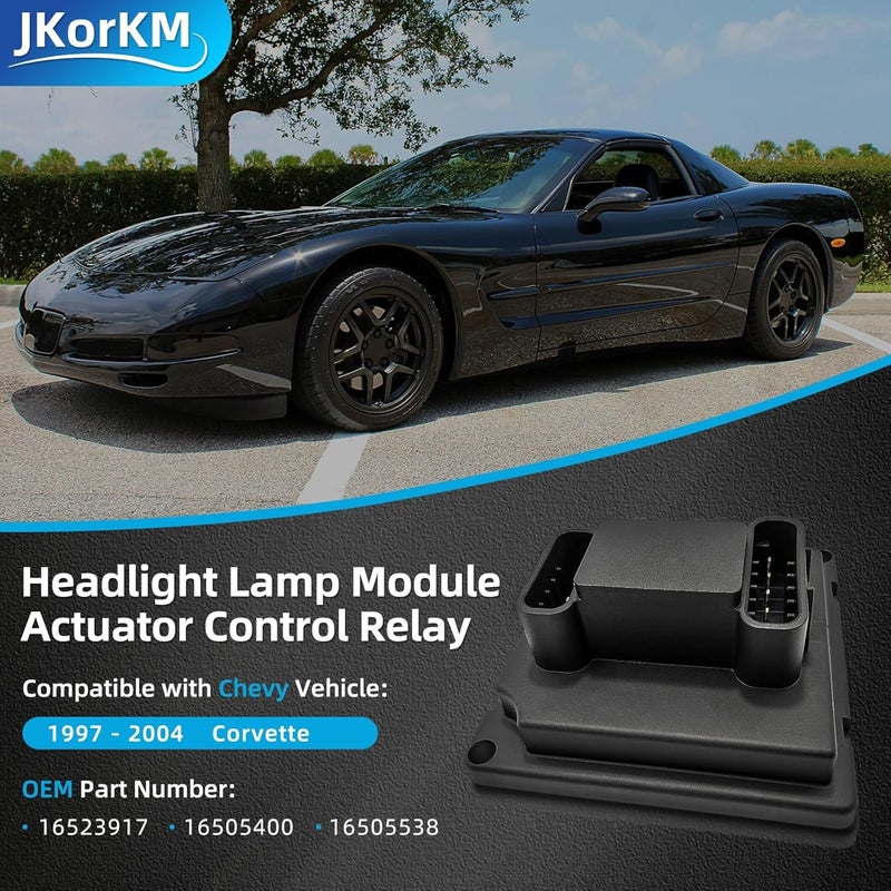 JkorkM 16523917 Headlight Control Module Compatible with Corvette 1997-2004 C5 OEM 16505400 16505538 - Image 2